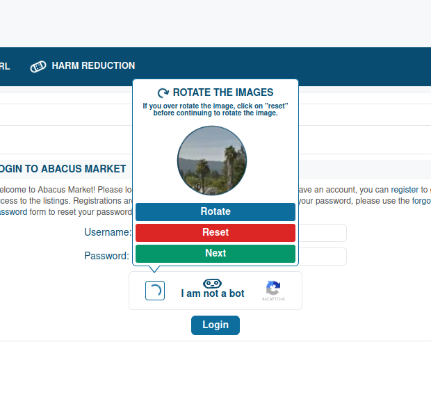 Abacus Market Image Rotation CAPTCHA